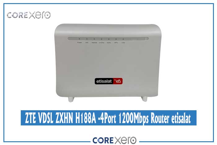 ZTE VDSL ZXHN H188A 4-Port 1200Mbps Router etisalat